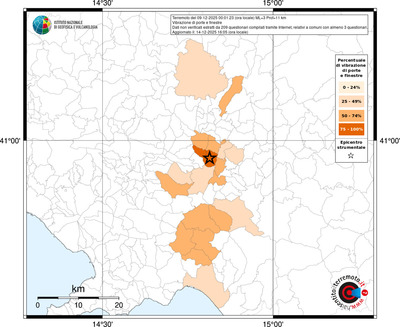 Mappa territorio comunale con almeno 3 questionari