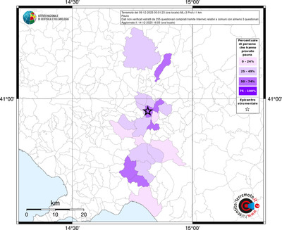 Mappa territorio comunale con almeno 3 questionari