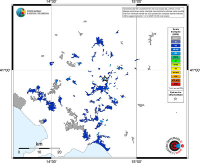 Mappa EMS - territori località