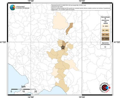 Mappa territorio comunale con almeno 3 questionari