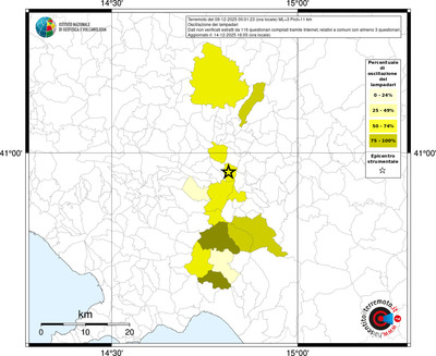 Mappa territorio comunale con almeno 3 questionari