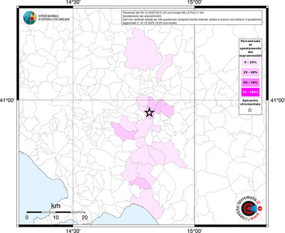 Mappa territorio comunale con almeno 3 questionari
