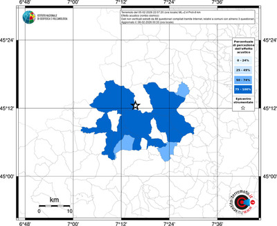 Mappa territorio comunale con almeno 3 questionari