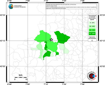 Mappa territorio comunale con almeno 3 questionari