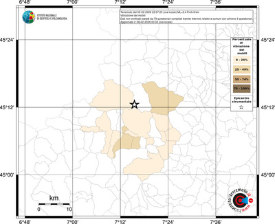 Mappa territorio comunale con almeno 3 questionari