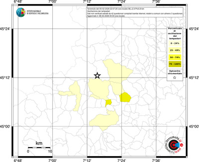 Mappa territorio comunale con almeno 3 questionari