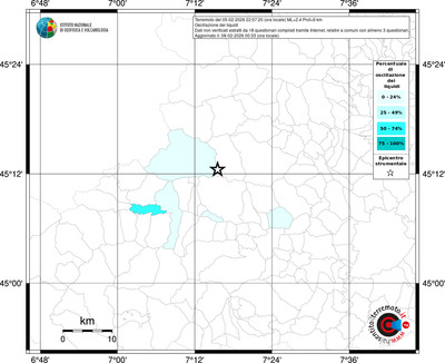 Mappa territorio comunale con almeno 3 questionari