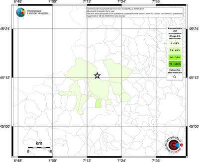 Mappa territorio comunale con almeno 3 questionari