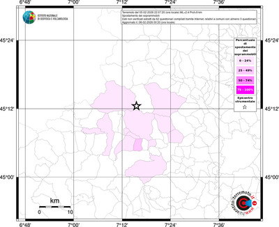 Mappa territorio comunale con almeno 3 questionari
