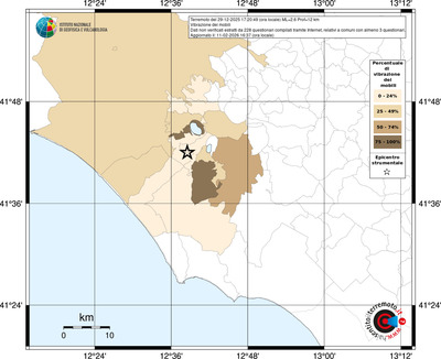 Mappa territorio comunale con almeno 3 questionari