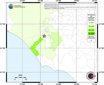 Mappa territorio comunale con almeno 3 questionari