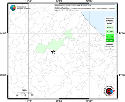 Mappa territorio comunale con almeno 3 questionari