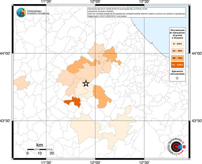 Mappa territorio comunale con almeno 3 questionari
