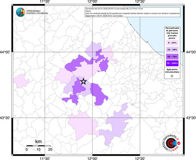 Mappa territorio comunale con almeno 3 questionari