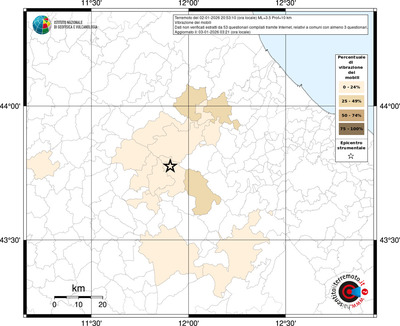 Mappa territorio comunale con almeno 3 questionari