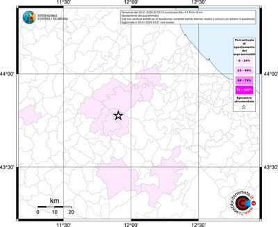 Mappa territorio comunale con almeno 3 questionari
