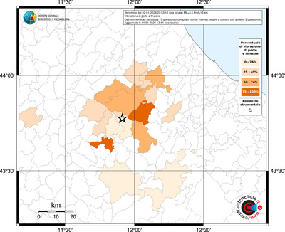 Mappa territorio comunale con almeno 3 questionari