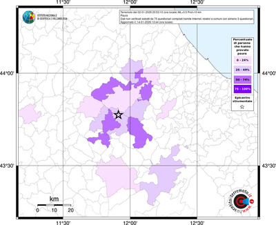 Mappa territorio comunale con almeno 3 questionari