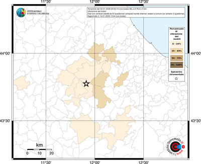 Mappa territorio comunale con almeno 3 questionari