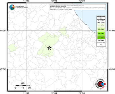 Mappa territorio comunale con almeno 3 questionari