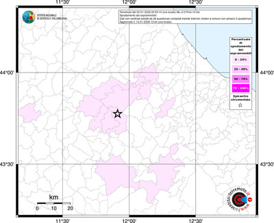 Mappa territorio comunale con almeno 3 questionari