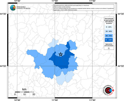 Mappa territorio comunale con almeno 3 questionari