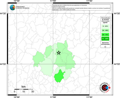 Mappa territorio comunale con almeno 3 questionari