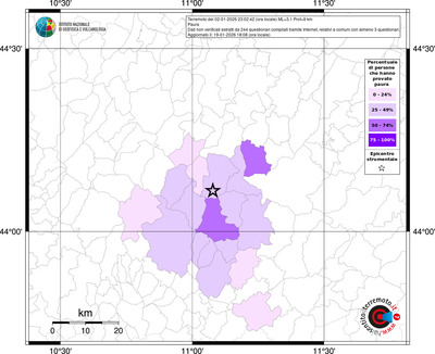 Mappa territorio comunale con almeno 3 questionari