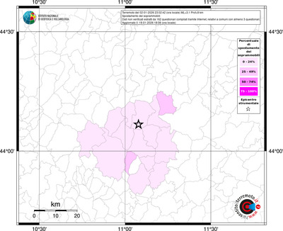 Mappa territorio comunale con almeno 3 questionari