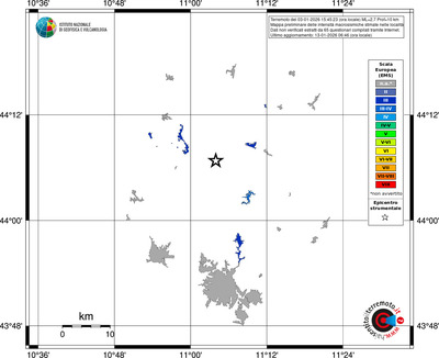 Mappa EMS - territori località