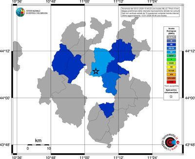 Mappa EMS - territori comuni