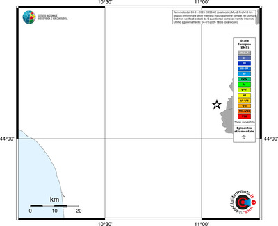 Mappa EMS - territori comuni