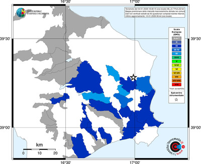 Mappa EMS - territori comuni