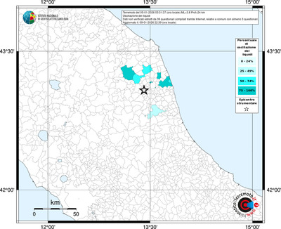 Mappa territorio comunale con almeno 3 questionari