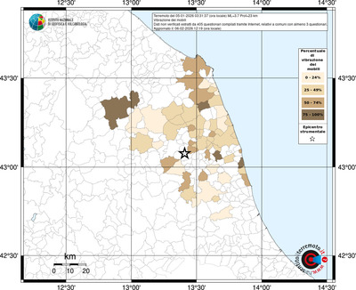 Mappa territorio comunale con almeno 3 questionari