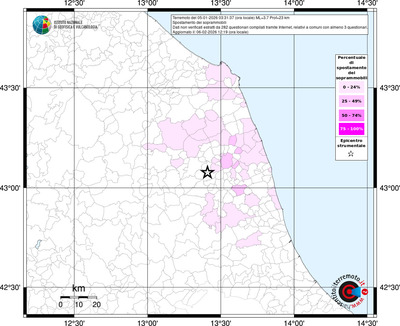 Mappa territorio comunale con almeno 3 questionari