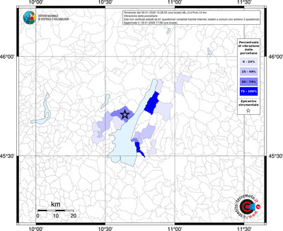 Mappa territorio comunale con almeno 3 questionari