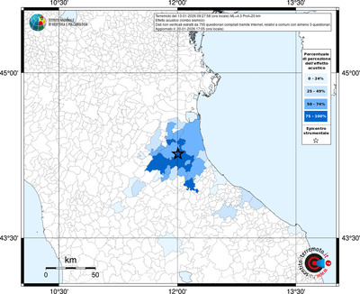 Mappa territorio comunale con almeno 3 questionari