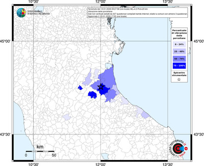 Mappa territorio comunale con almeno 3 questionari