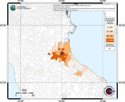Mappa territorio comunale con almeno 3 questionari