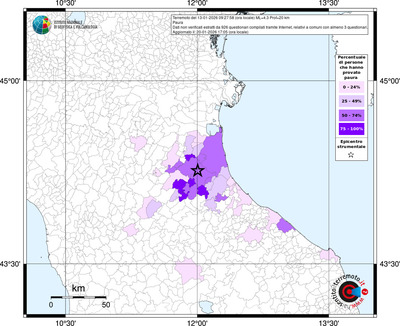 Mappa territorio comunale con almeno 3 questionari