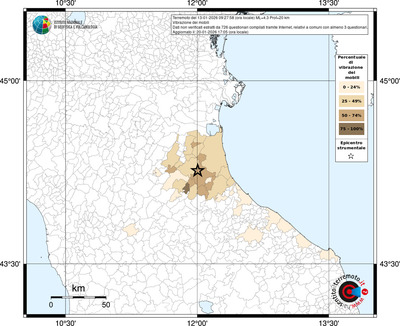 Mappa territorio comunale con almeno 3 questionari