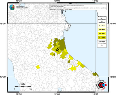 Mappa territorio comunale con almeno 3 questionari