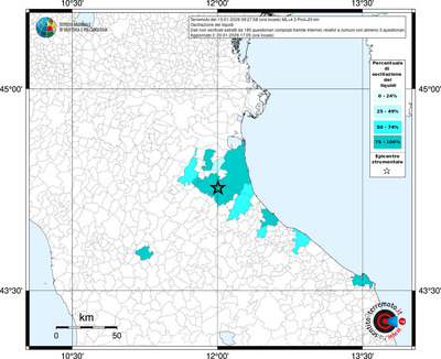 Mappa territorio comunale con almeno 3 questionari