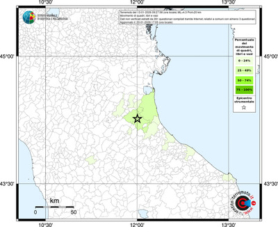 Mappa territorio comunale con almeno 3 questionari