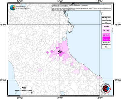 Mappa territorio comunale con almeno 3 questionari