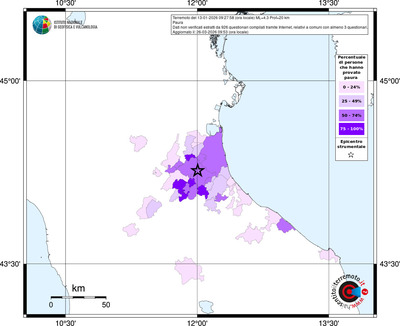 Mappa territorio comunale con almeno 3 questionari