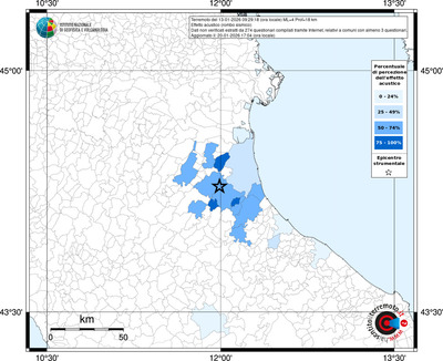 Mappa territorio comunale con almeno 3 questionari