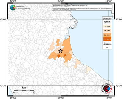 Mappa territorio comunale con almeno 3 questionari