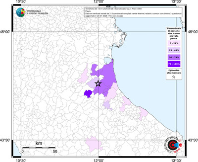 Mappa territorio comunale con almeno 3 questionari